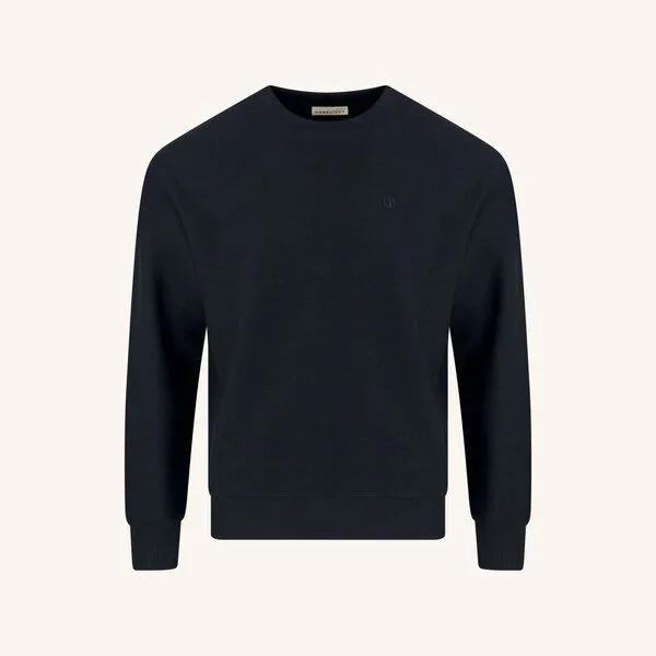 NORDLICHT NORDLICHT Herren Sweater aus strukturierter Bio-Baumwolle NILAS, Blau, – Produktbild 2 von 4