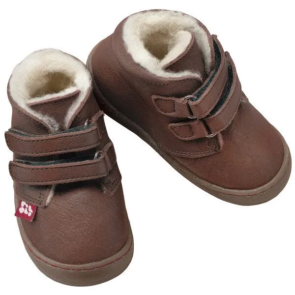 Pololo Pololo Lauflern-Winterschuh "Nino" mit weichem Wollfutter (Bio), Braun, – Produktbild 1 von 4
