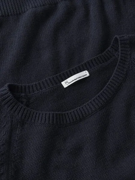 KnowledgeCotton Apparel KnowledgeCotton Apparel Strickpullover Crew Neck, Night sky, – Produktbild 3 von 3