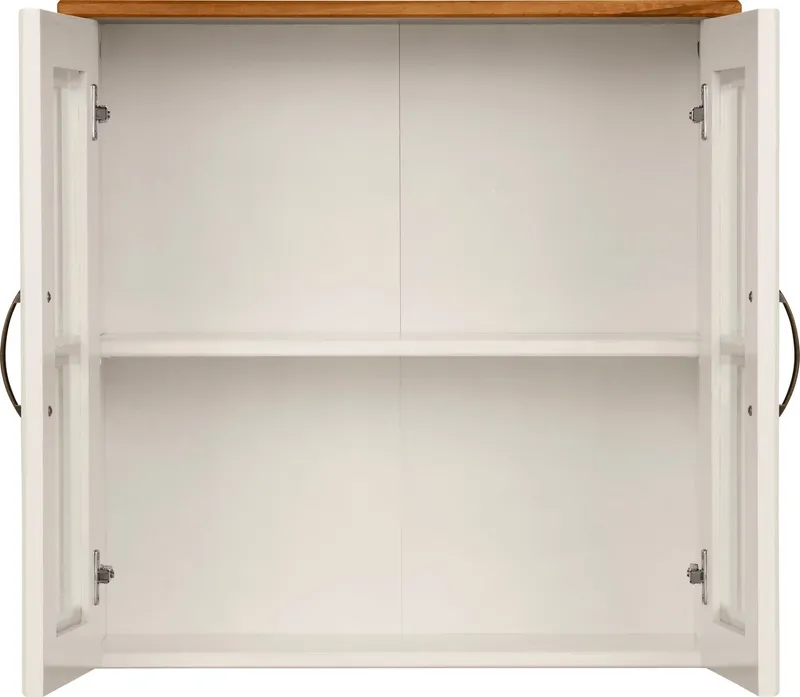 Home affaire Hängeschrank Rodby FSC®-zertifiziertes Massivholz, Griffe Metall, Breite 60cm, Höhe 60cm, Weiß, – Produktbild 4 von 5