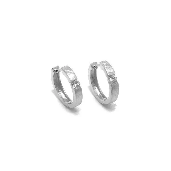 MOANINA MOANINA Ohrringe Loano Hoops - 925 Silber/18k Gold Vermeil, Silber, – Produktbild 1 von 4