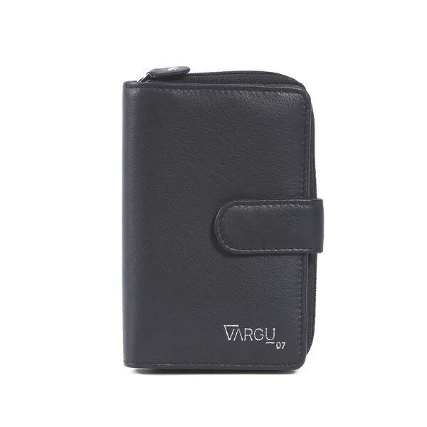 Vargu Vargu Echtleder Geldbörse MASIN 1-A mono, Black, – Produktbild 1 von 2