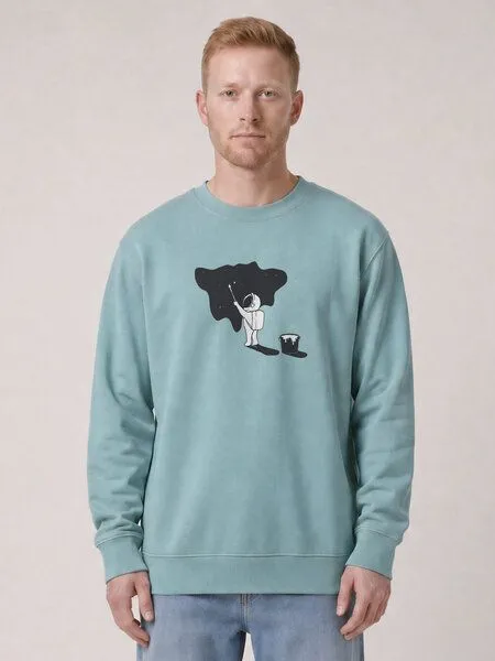 watapparel watapparel Sweatshirt Unisex Painting space, Pebble blue, – Produktbild 2 von 2