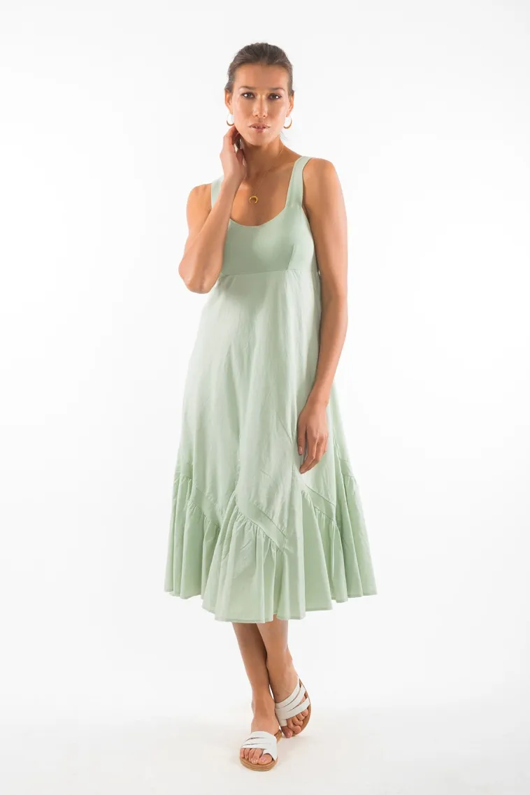 RAVENS VIEW IBIZA RAVENS VIEW IBIZA Damen vegan Kleid Coco Light Aloe Grün, Hellgrün, – Produktbild 2 von 2