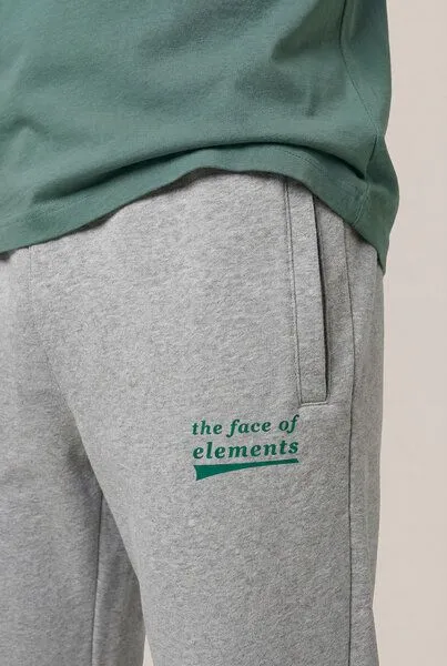 THE FACE OF ELEMENTS THE FACE OF ELEMENTS Statement - Relaxed Fit Sweatpant aus 100% Bio-Baumwolle, Heather grey (grau), – Produktbild 3 von 4