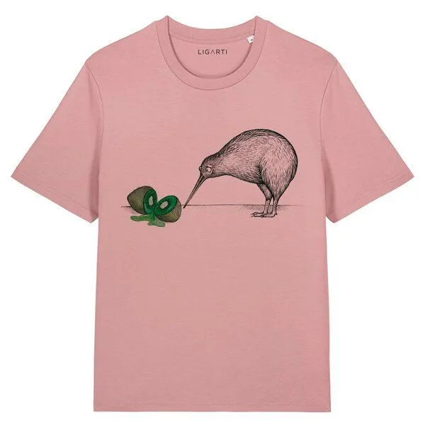 LIGARTI T-Shirt – Zwei Kiwis – LIGARTI Tiermanufaktur, Altrosa, – Produktbild 1 von 2
