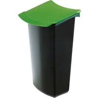 HAN HAN Abfalleinsatz "MONDO" mit Deckel, 3 l, schwarz-grün – Produktbild 1 von 1
