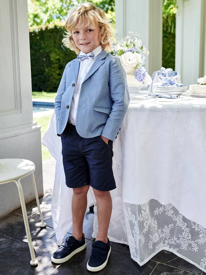 Vertbaudet Festliche Jungen Shorts, Marine, – Produktbild 4 von 4