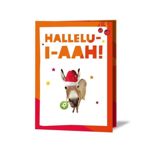 OxfamUnverpackt OxfamUnverpackt Spenden-Geschenk "Esel" (Weihnachtskarte mit Magnet) – Produktbild 2 von 2