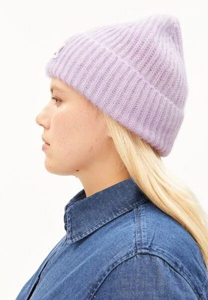 ARMEDANGELS ARMEDANGELS Mohair Blend Unisex Strickmütze aus Mohair-Mix, Moonlit lilac, – Produktbild 3 von 4