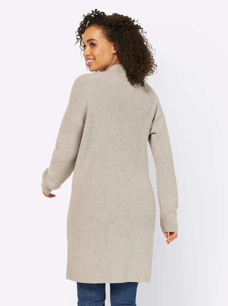 heine Longstrickjacke sand-meliert, Sand-meliert, – Produktbild 1 von 2