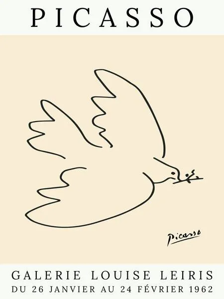 Photocircle Photocircle Poster / Leinwandbild - Picasso Taube – beige – Produktbild 1 von 4