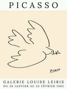 Photocircle Photocircle Poster / Leinwandbild - Picasso Taube – beige – Produktbild 1 von 1