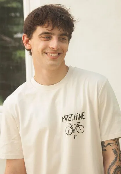 päfjes päfjes Waschbär die Maschine Fahrrad Gravel - Unisex Männer Bio T-Shirt – Produktbild 3 von 4
