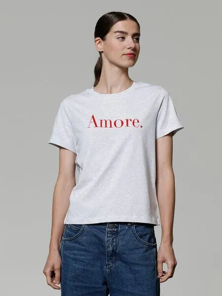 watapparel watapparel T-Shirt Frauen Amore, Cool heather grey, – Produktbild 2 von 4