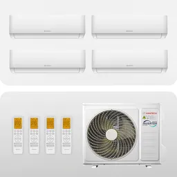 HANTECH Hantech Multisplit Klimaanlage 4 x 9.000 BTU (2,6kW) - WiFi - H-Pro – Produktbild 1 von 1
