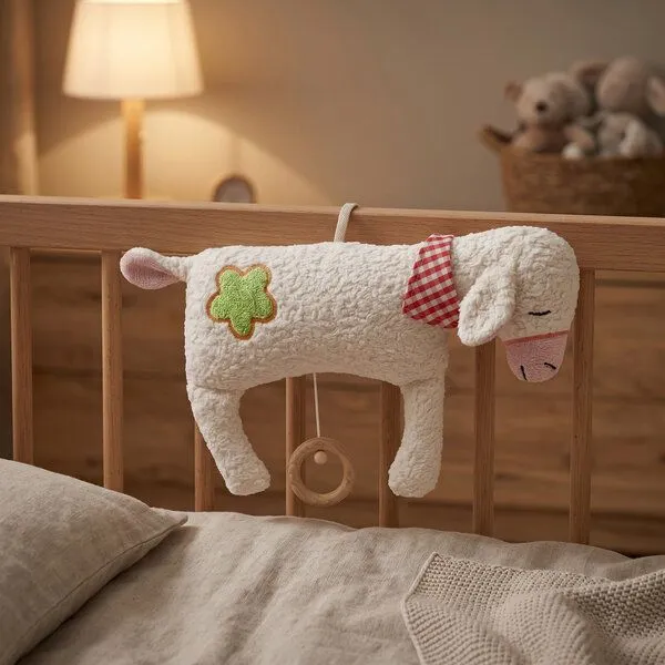 Efie Efie Spieluhr Schäfchen, Blümchen Applikation,100 % Made in Germany – Produktbild 8 von 8