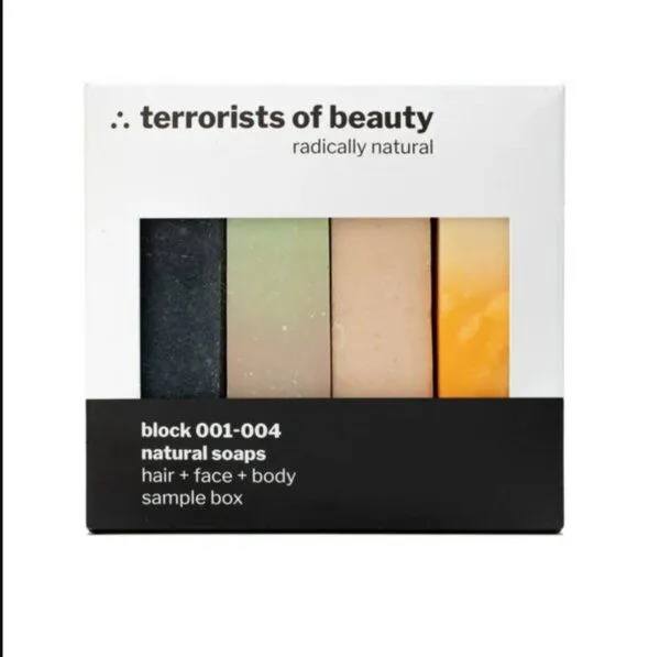 terrorists of beauty terrorists of beauty - Sample Box Block 001-004 hair+face+body Natural Soaps – Produktbild 2 von 2