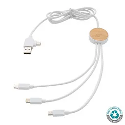 XD Collection XD Collection Ontario 6-in-1 Kabel aus RCS recyceltem Kunststoff – Produktbild 1 von 1