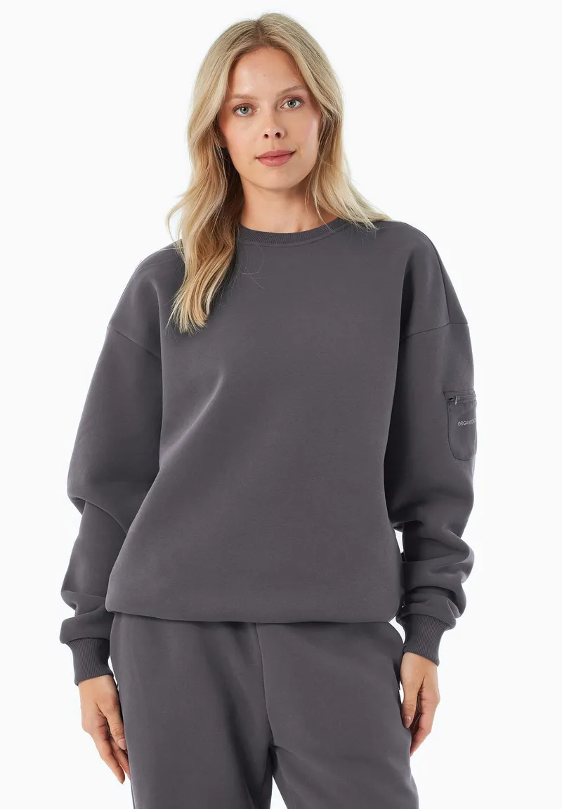 ORGANICATION ORGANICATION Herren vegan Sweatshirt Saylorr Schatten Grau, Grau, – Produktbild 1 von 1