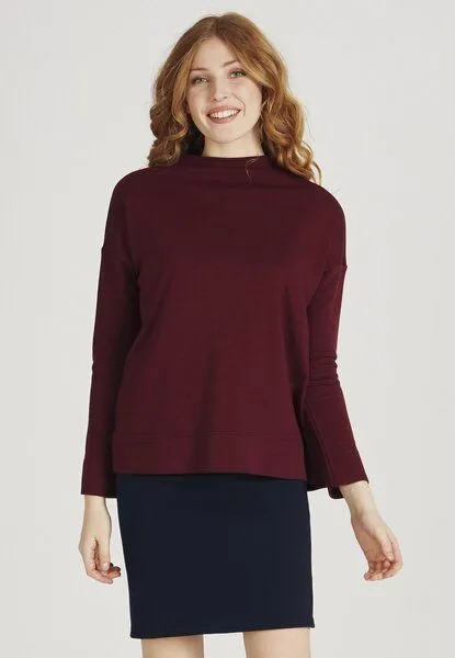 Givn Berlin Givn Berlin Damen Sweater aus TENCEL Modal "Senna", Bordeaux, – Produktbild 1 von 4