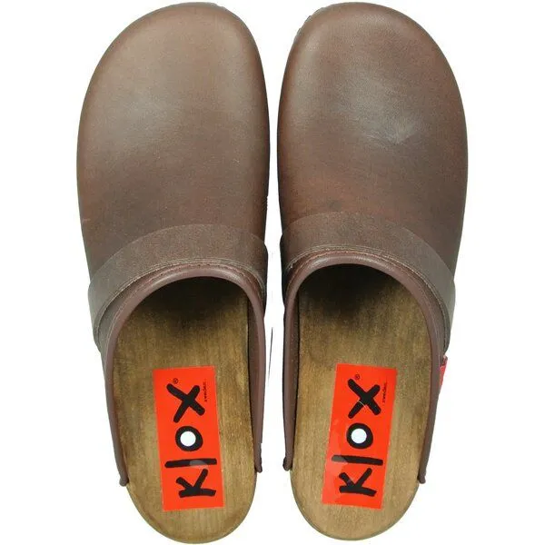 Klox Klox Original Clog - handgemachter Holzclog mit pflanzlich gegerbtem Leder, Braun (cacao), – Produktbild 3 von 3