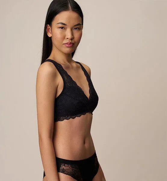 CASAGiN CASAGiN Lace Bra Set - biologisch abbaubare Spitze, Schwarz, – Produktbild 1 von 4