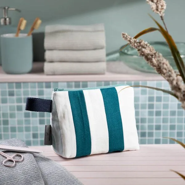 nahtur-design nahtur-design Kosmetiktasche aus 100% Leinen | Kleine Leinentasche, No_8 (gelb), – Produktbild 2 von 4