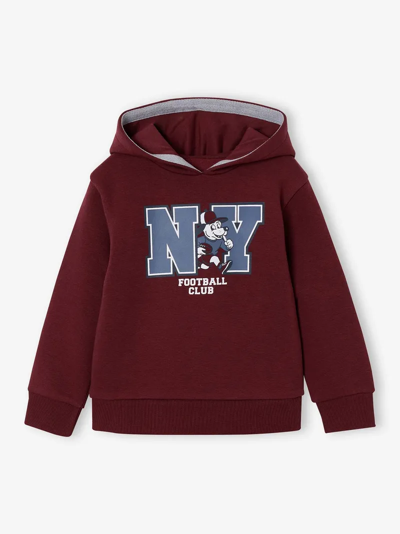 Vertbaudet Jungen Kapuzensweatshirt & Jogginghose mit Dehnbund, Bordeaux, – Produktbild 2 von 3
