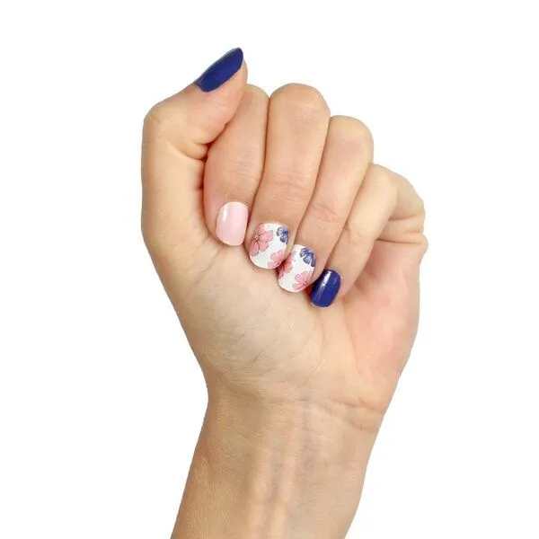 Vargu Vargu LAUED vegane Nagelfolien flower mood, Blue moments, – Produktbild 2 von 4