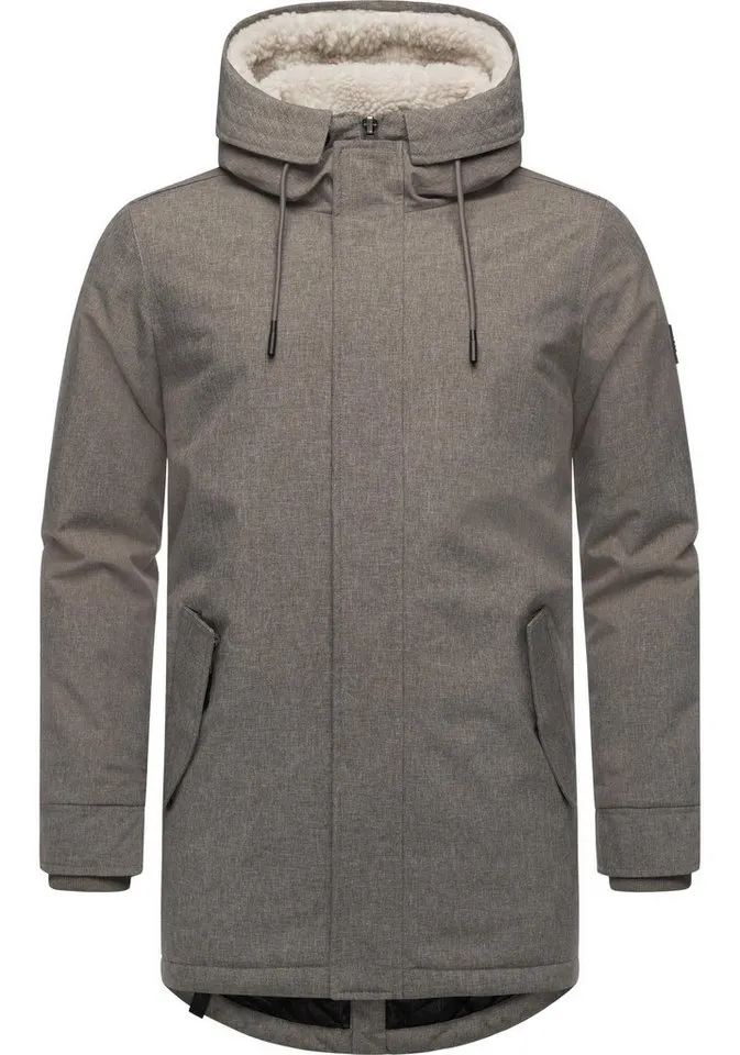 ragwear ragwear Kurzmantel Mr Smithem YOUMODO wasserdichte lange Herren Winterjacke mit Kapuze, Braun, – Produktbild 4 von 4