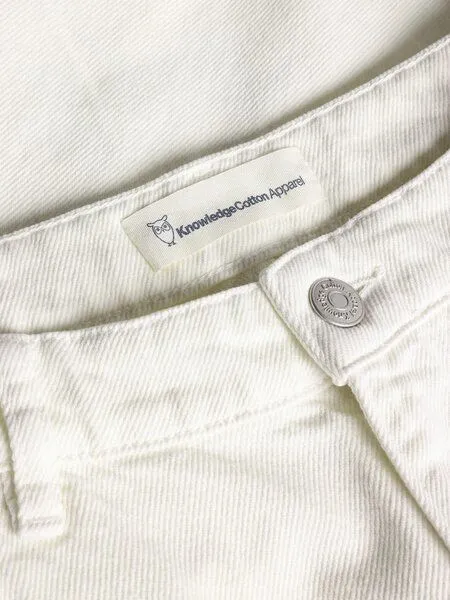 KnowledgeCotton Apparel KnowledgeCotton Apparel Flint Raw Twill Short Herren, Egret / offwhite, – Produktbild 2 von 3