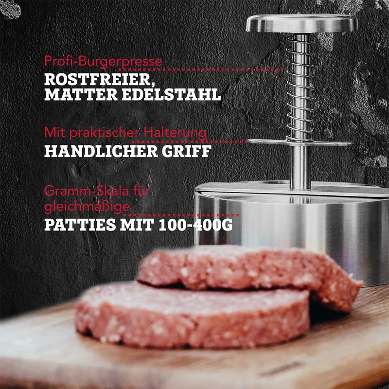 FMprofessional FMprofessional Profi-Burgerpresse, Edelstahl – Produktbild 3 von 3