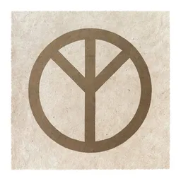 Veskor Cassiopeia Veskor Cassiopeia THE REAL PEACE SIGN Linoldruck | 22 × 22 cm | Gold auf Rosenholz – Produktbild 1 von 1