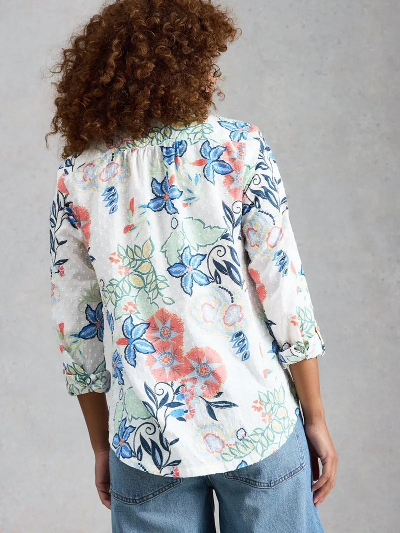 White Stuff Bluse Sophie aus Bio-Baumwolle - 38, Elfenbein multi, – Produktbild 4 von 4