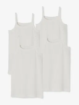 Vertbaudet 4er-Pack Mädchen Trägertops BASIC – Produktbild 1 von 1