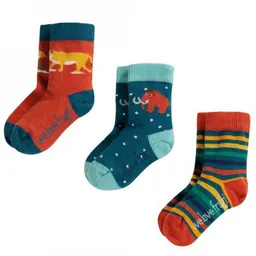 Frugi Frugi Socken Urzeit 3 Pack - Little Socks Prehistoric Multipack – Produktbild 1 von 1