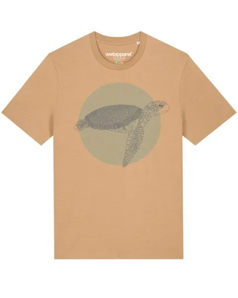 watapparel watapparel T-Shirt Unisex Meeresschildkröte, Latte, – Produktbild 1 von 3