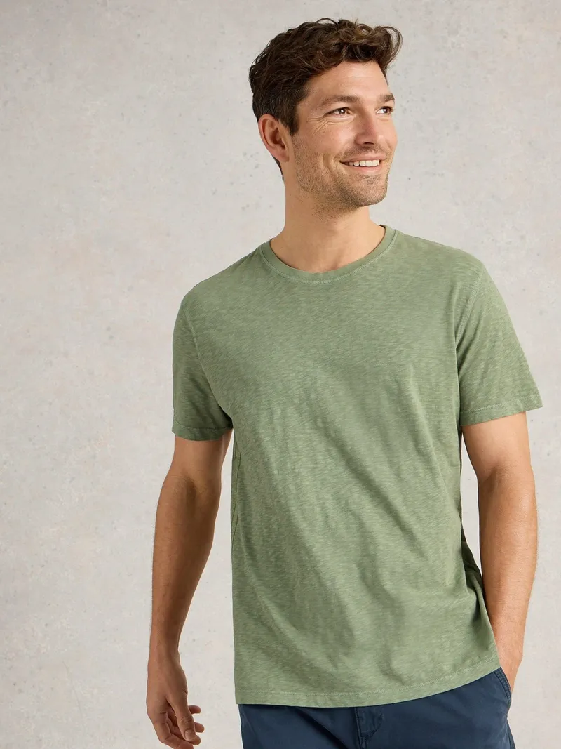 White Stuff T-Shirt Abersoch - M, Staubgrün, – Produktbild 3 von 4