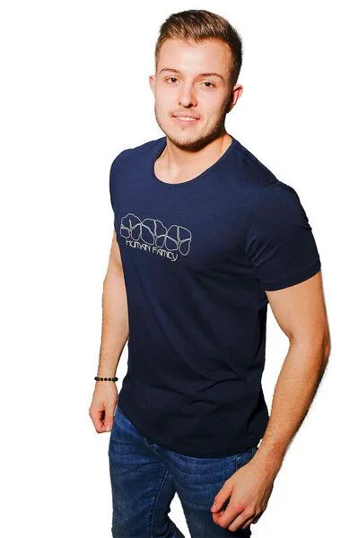 Human Family Bio T-Shirt von Human Family "Change Logo", Navy, – Produktbild 2 von 3