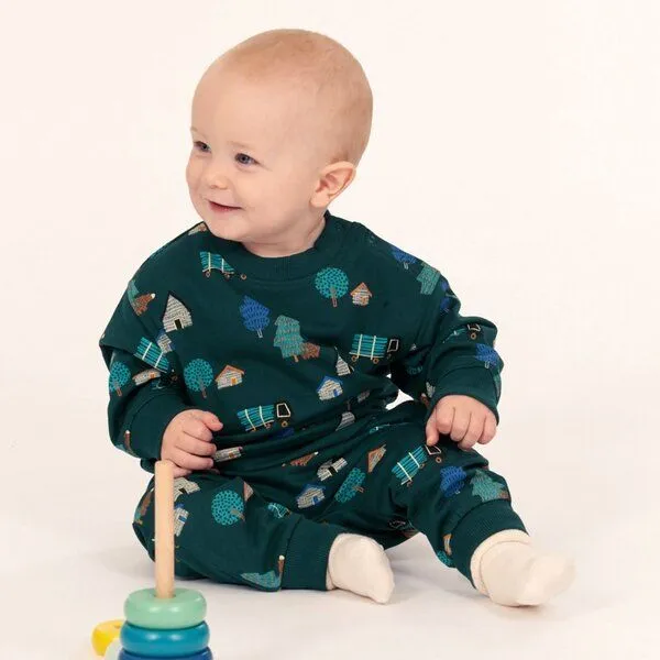 Sense Organics Sense Organics Baby Sweatshirt, Modell SIAM, Waldleben-druck, – Produktbild 2 von 4