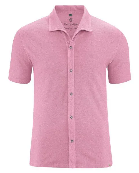 HempAge HempAge Jersey Pique Hemd Hanf/Biobaumwolle, Rose (rosa), – Produktbild 1 von 2
