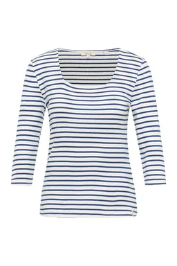 Tranquillo Jerseyshirt Loolly aus Tencel™ - stripes navy / XL – Produktbild 1 von 1
