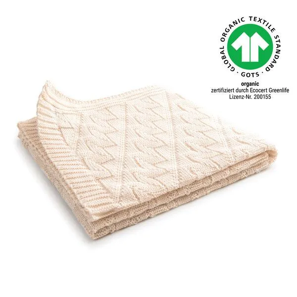 Sonnenstrick Sonnenstrick Babydecke mit Rauten-Muster, Natur, – Produktbild 1 von 4