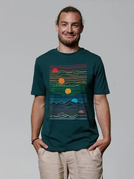 watapparel watapparel T-Shirt Unisex Sun And Moon, Glazed green, – Produktbild 2 von 3