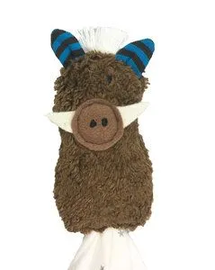 Pat und Patty Pat und Patty Personalisiertes Schmusetuch/ Schnuffeltuch , Greifling "Wildschwein" ,Farbe : braun, 100 % Baumwolle-kbA – Produktbild 2 von 4