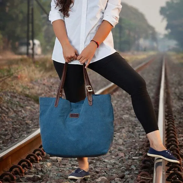 Dragolina Dragolina Shopper Miss Evergreen, Jeansblau (blau), – Produktbild 3 von 3