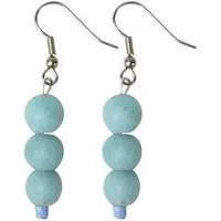 Global Mamas Ohrhänger "Pearls" aus Recycling Glas, Global Mamas, Ghana, Blau, – Produktbild 1 von 1