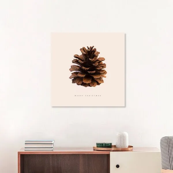 Photocircle Photocircle Poster / Leinwandbild - Merry Christmas Tannenzapfen 2 – Produktbild 3 von 4