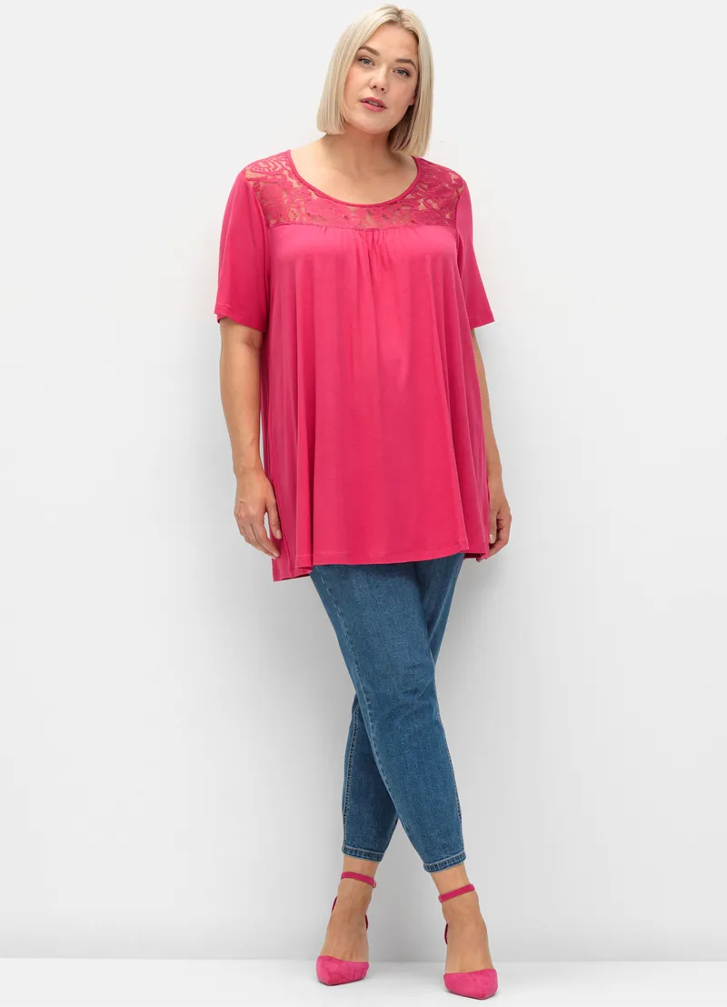 sheego Longshirt sorbet pink, Sorbet pink, – Produktbild 2 von 2